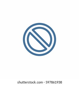 Not allowed icon. No entry sign icon
