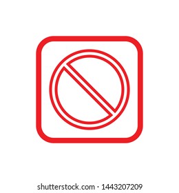 Not Allowed Icon Vector Design Symbol Illustration