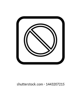 Not Allowed Icon Vector Design Symbol Illustration