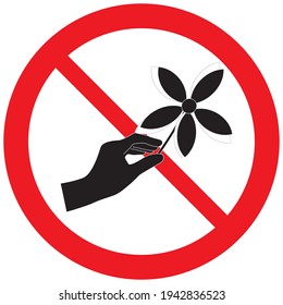 Not allowed to pick flowers