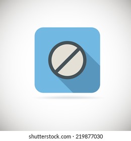Not allowed sign, ban flat icon. Vector for you design
