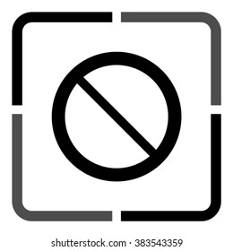 Not Allowed Sign -  black vector icon