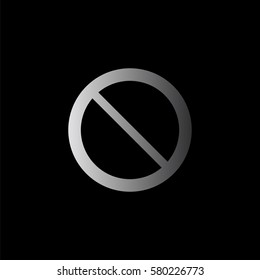 Not Allowed Sign -  black vector icon