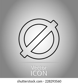 Not Allowed Sign. Flat style. Made in vector