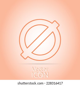 Not Allowed Sign. Flat style. Made in vector