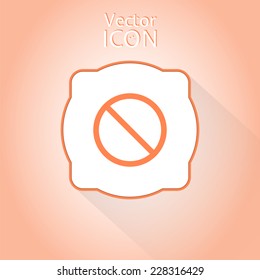 Not Allowed Sign. Flat style. Made in vector