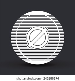 Not Allowed Sign. Flat style. Made in vector