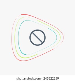 Not Allowed Sign. Flat style. Made in vector