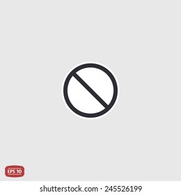 Not Allowed Sign. Flat style. Made in vector