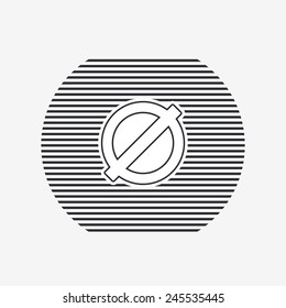 Not Allowed Sign. Flat style. Made in vector