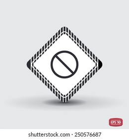 Not Allowed Sign. Flat style. Made in vector
