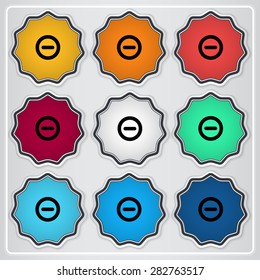Not Allowed Sign. Flat style. Made in vector. Emblem or label with shadow.