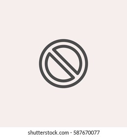 Not allowed sign icon.