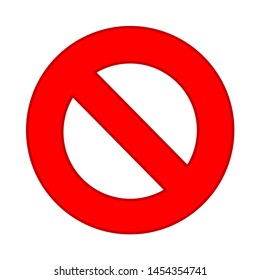 Not Allowed Sign Icon. Flat Illustration Of Not Allowed. Vector Icon. Not Allowed Sign Symbol