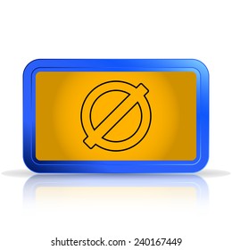 Not Allowed Sign. Isolated on white background. Specular reflection. Made vector illustration