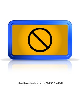 Not Allowed Sign. Isolated on white background. Specular reflection. Made vector illustration