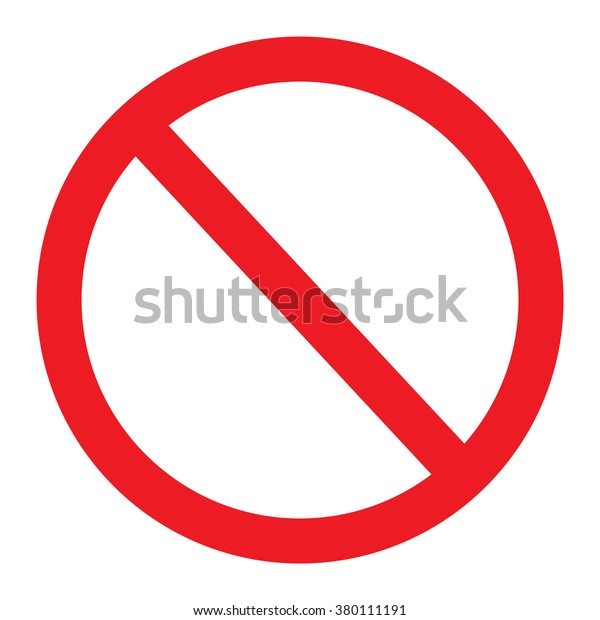 Not Allowed Sign No Sign Vector Stock Vector (Royalty Free) 380111191