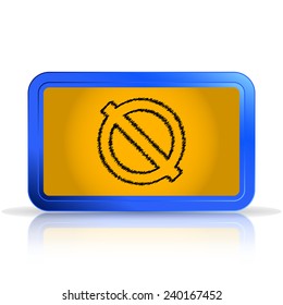 Not Allowed Sign. Scribble and hatching style. Isolated on white background. Specular reflection. Made vector illustration