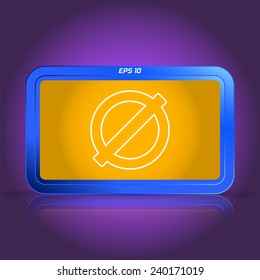 Not Allowed Sign. Specular reflection. Made vector illustration