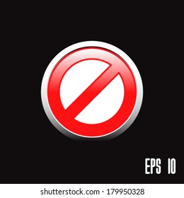 Not Allowed Sign, vector