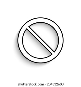 Not Allowed Sign  - vector icon with shadow