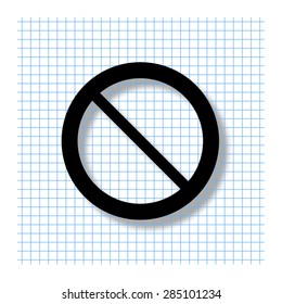 Not Allowed Sign - vector icon with shadow