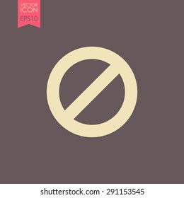 Not Allowed Sign vector icon.