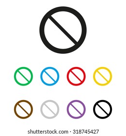 Not Allowed Sign - vector icon