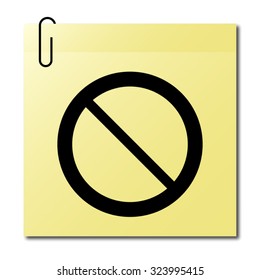 Not Allowed Sign - vector icon