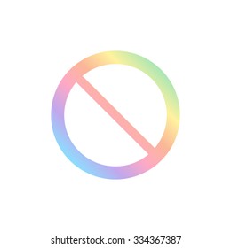 Not Allowed Sign -  vector icon