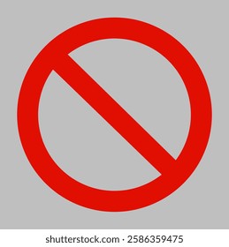 Not Allowed Sign, vector illustration