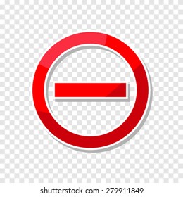  Not Allowed Sign, vector illustration