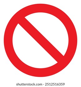 Sinal não permitido, sinal vetorial de não entrada, sem acesso para sinal de proibição de pedestres, sem sinal de transbordo, apenas pessoal autorizado. ilustração vetorial.
