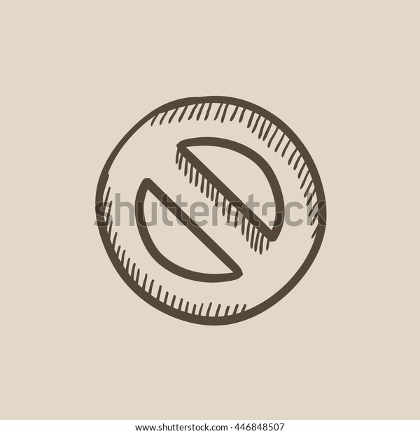 Not Allowed Sign Vector Sketch Icon Stock Vector Royalty