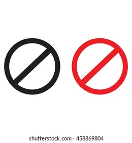 Not Allowed Sign,Prohibition Sign vector red and black