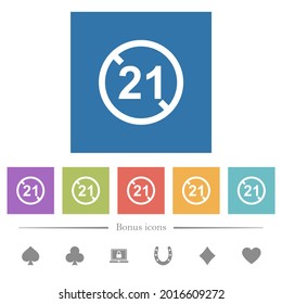 Nicht zulässig unter 21 flachen weißen Symbolen auf quadratischem Hintergrund. 6 Bonussymbole sind im Lieferumfang enthalten.