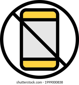 not allowed vector colour line icon
