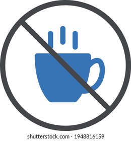 not allowed vector glyph colour icon