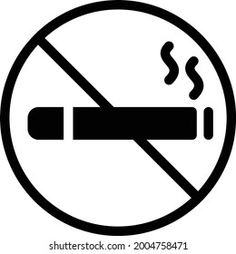 not allowed vector glyph flat icon