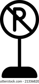 not allowed vector illustration isolated on a transparent background . glyph vector icons for concept or web graphics.