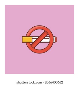 not allowed Vector illustration on a transparent background. Premium quality symbols.Vector line flat color icon for concept and graphic design.