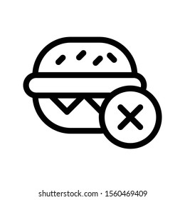 not allowed vector thin line icon 