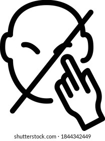 not allowed vector thin line icon 