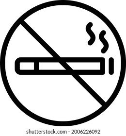 not allowed vector thin line icon