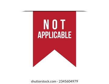 not applicable red banner design vector illustration