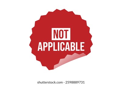 Not applicable red ribbon label banner.