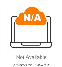 Not Available and nature icon concept