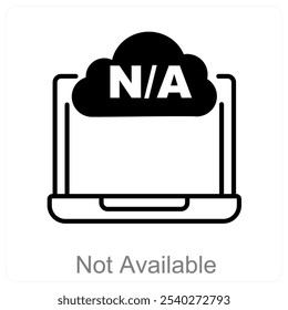 Not Available and nature icon concept