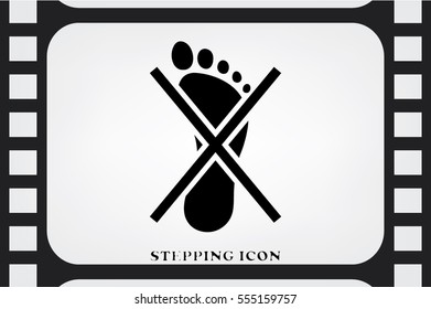 Not become foot mark icon vector EPS 10, abstract sign flat design,  illustration modern isolated badge for website or app - stock info graphics .