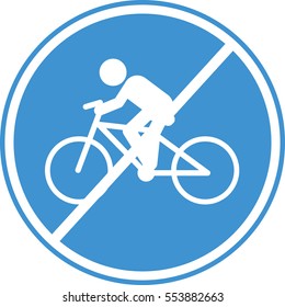 Not for bike bicycle way road icon